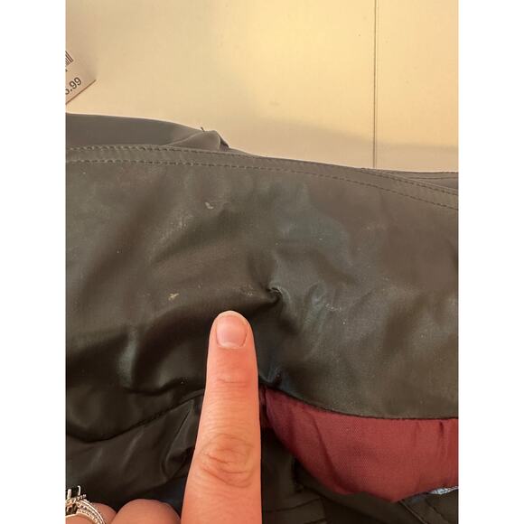 Vintage 90s Y2K Weather Vane Double-Breasted Short Trench Coat Size S Black - Picture 8 of 10